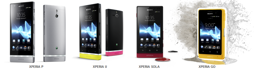 Sony Xperia P/Xperia U/Xperia Sola/Xperia Go